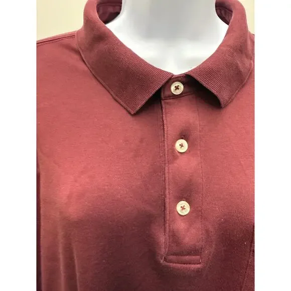 Lot 3 Lands' End Traditional 2xLT TALL Polo Shirts  Red Green Long Short Sleeve - Picture 12 of 12